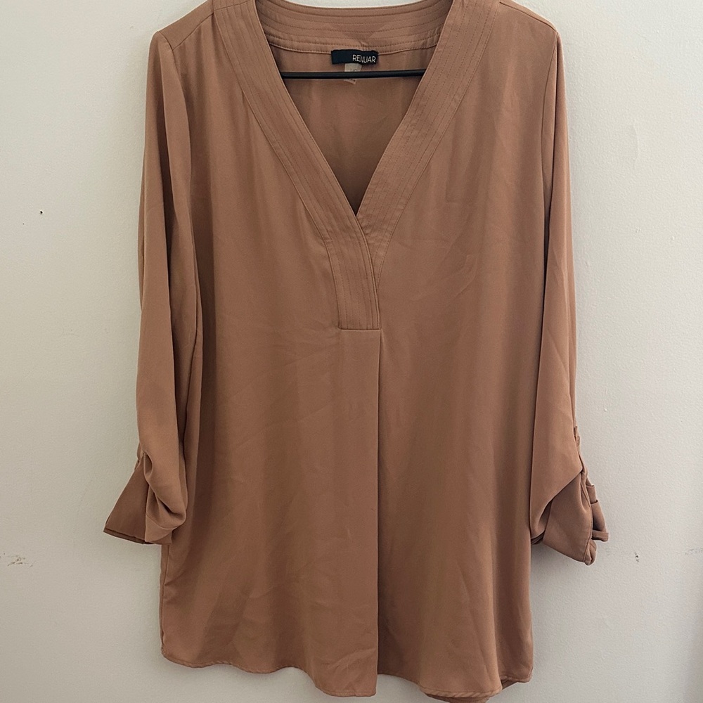 Renuar Women's Brown V-Neck Tunic